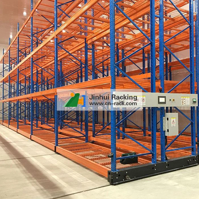 Automatisk Heavy Duty Electric Mobile Pallet Storage Racking System